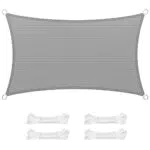 SONGMICS Voile d’Ombrage Rectangulaire en Tissu HDPE pour Terrasse et Jardin