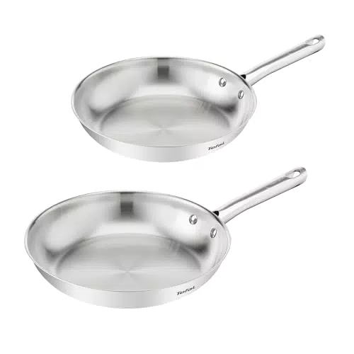 Tefal Duetto On - Batterie de poêles en inox de qualité supérieure, B866S234