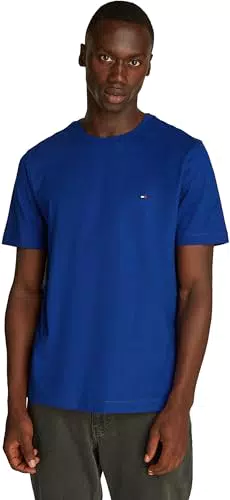 Tommy Hilfiger T-Shirt Manches Courtes Homme Seasonal Solid Tee Col Ras-du-Cou