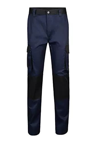VELILLA 103020B; Pantalon bi-Colore Multipoches; Couleur Bleu Navy et Noir; Taille 40