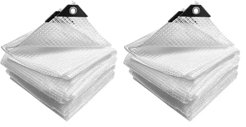 VOUNOT Bâche de Protection en Polyéthylène 180g/m Bâche Imperméable Ultra Lourde et Résistante Revêtue avec Oeillets en Aluminium Couverture Étanche pour Jardin