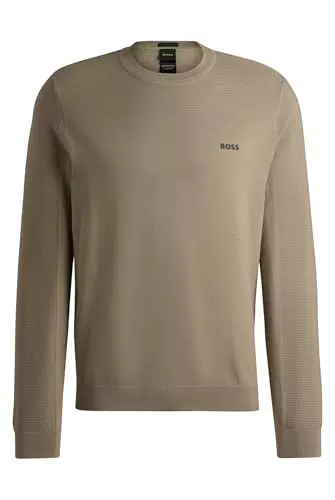 BOSS Pull Momentum-X CN en Tissu Dry-Flex à Col Rond avec Logos