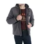 Carhartt Veste de Travail en Toile Lourde Délavée avec Doublure Sherpa Homme