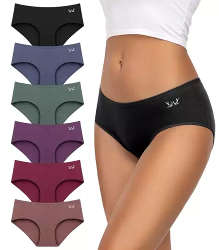 Culotte Femme Coton Doux Taille Moyenne en Lot – Confort et Élégance