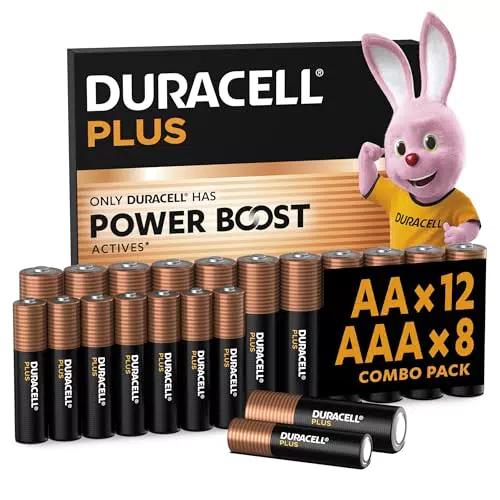DURACELL Plus Piles AA & AAA Piles Alcalines 1, 5 V avec Actifs Power Boost Emballage 0% Plastique Conservation Garantie 10 Ans MN150/ MN2400