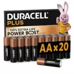 Pile Alcaline Duracell Plus AA 1,5V - Longue Durée - Idéale pour Appareils Quotidiens - Sans Plastique - 10 Ans de Conservation