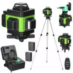 Geevorks Niveau Laser 4D Automatique avec Trépied Réglable et Batteries Rechargeables