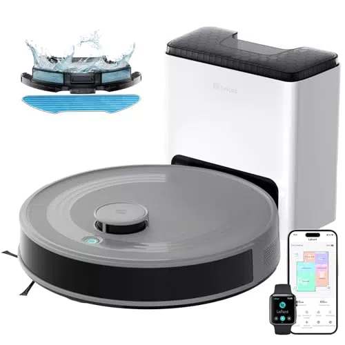 Lefant M2S Plus Aspirateur Robot Laveur avec Station et Connectivité Alexa
