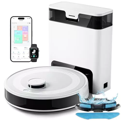 Lefant M2 Pro Robot Aspirateur Laveur avec Station de Vidage Automatique 6000Pa