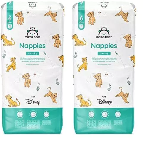 Marque Amazon - Mama Bear Disney Couches bébé Ultra Absorbantes
