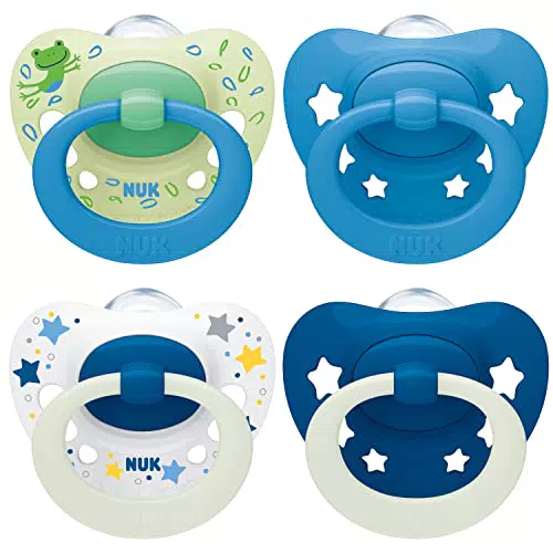 NUK Signature Sucette en silicone pour bébé - Apaise les enfants, brille dans le noir