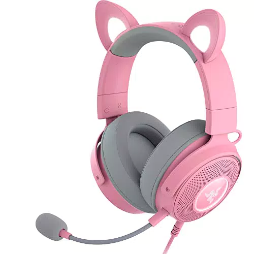 Razer Kraken Kitty Edition V2 Pro - Casque Gaming Filaire RGB avec Éclairage Réactif