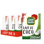 Suzi Wan Lait de Coco 200ml - Crème de coco pour vos recettes culinaires
