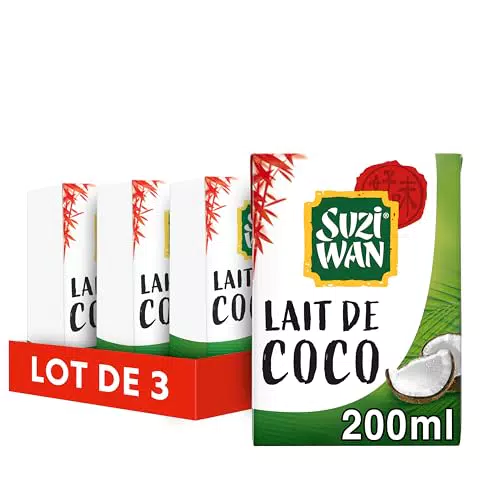 Suzi Wan Lait de Coco 200ml - Crème de coco pour vos recettes culinaires