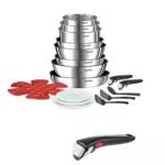 Tefal Ingenio L8979804 Batterie de cuisine en acier inoxydable, induction, antiadhésif