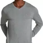 Tommy Hilfiger Pull Homme Essential en Coton Col en V