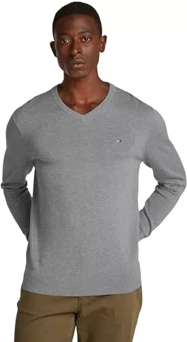Tommy Hilfiger Pull Homme Essential en Coton Col en V