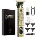 Tondeuse Professionnelle T Zéro Écart avec Écran LED pour Cheveux et Barbe