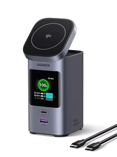 UGREEN Nexode 145W Power Bank 20000mAh Qi2 USB-C Charge Rapide pour iPhone, Galaxy, MacBook