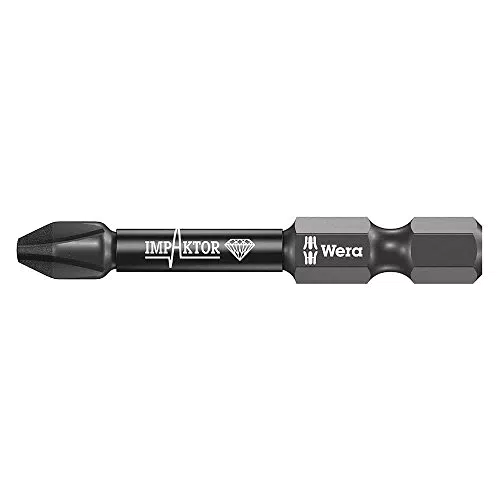 Wera 851/4 IMP DC Impaktor Bits SB PH 2 05073956001 Jeu d'embouts pour vis cruciformes Phillips-Recess