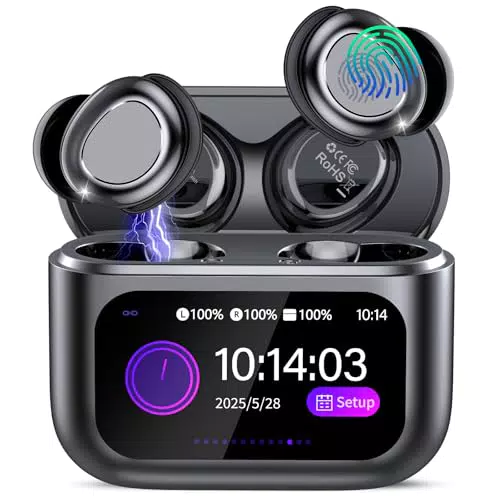 ZYHKON Écouteurs Bluetooth Sans Fil HiFi Stéréo Intra-Auriculaires IP7 Étanche