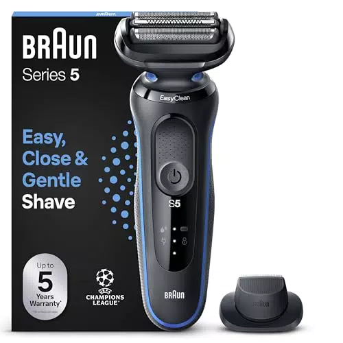 Braun Rasoir Électrique Homme Series 5 51-B1200s Étanche Sans Fil Rechargeable