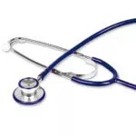 Gima Stéthoscope à double tête en aluminium avec lyre en laiton et bague anti-froid