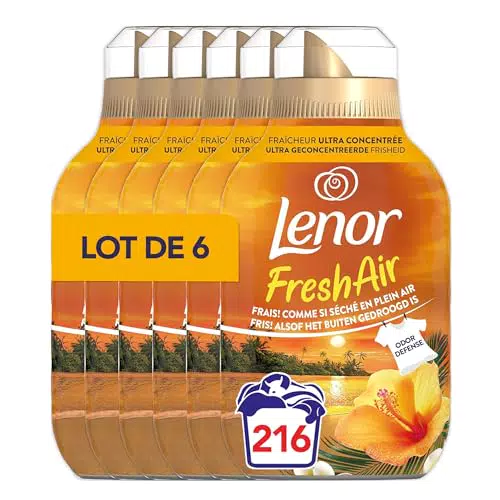 Lenor Fresh Air Adoucissant Parfum Soleil Tropical Protection Anti-Odeurs