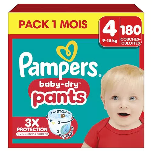 Pampers Baby-Dry Pants - Maintien 360° Contre Les Fuites pour un Ajustement Optimal