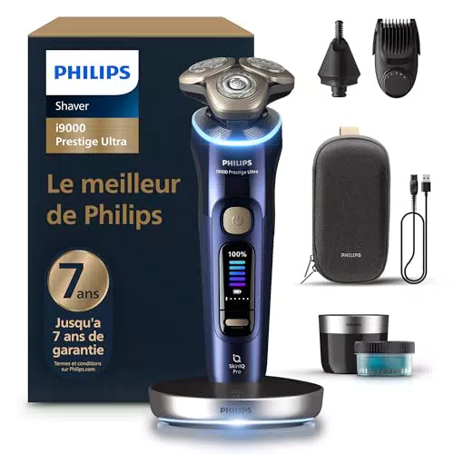Philips Rasoir i9000 Prestige Ultra - Rasoir électrique 100% étanche avec Skin IQ Pro