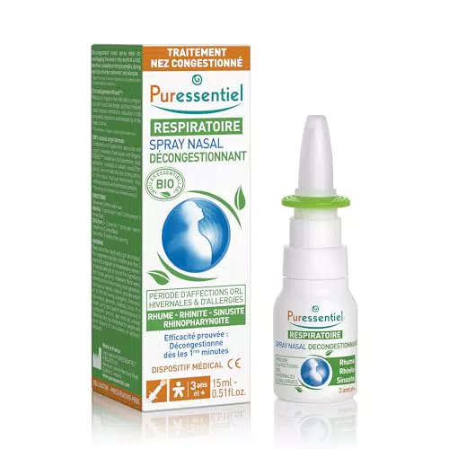 Puressentiel Spray Nasal Décongestionnant Bio aux Huiles Essentielles