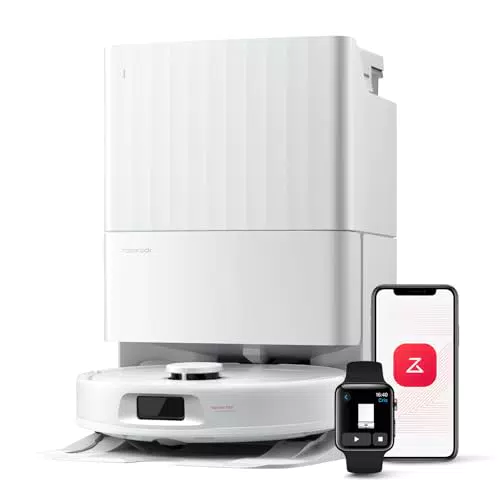 Roborock QV 35A Aspirateur Robot Laveur, 8000Pa, Station Multifonctionnelle