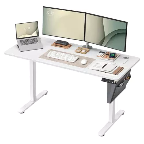 SONGMICS Bureau Électrique Réglable en Hauteur avec Mémoire, Modèle LSD134W01