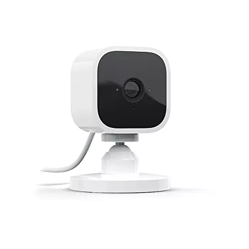 Blink Mini Caméra de surveillance rotative avec audio bidirectionnel et détection de mouvements