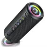 Enceinte Bluetooth portable puissante IP7 stéréo 20W avec TWS, EQ, USB et lumière RGB