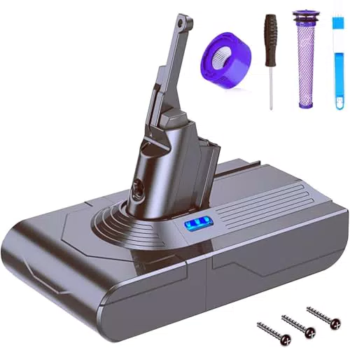 FLYLINKTECH Batterie de remplacement 6000mAh pour Dyson V8 SV10 Aspirateur sans fil