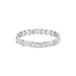 Lacoste Bracelet Homme STENCIL en Acier Inoxydable avec Motif Petit Piqué