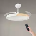 Mimotec Ventilateur de plafond LED avec lumière variable et 6 vitesses LM8829