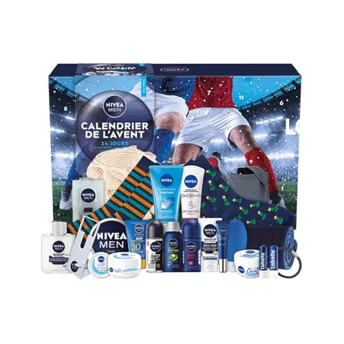 NIVEA MEN - Calendrier de l'Avent Homme Édition 2025 - Coffret Cadeau Beauté - Soins Visage