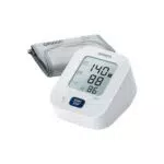 OMRON X2 Basic Moniteur de tension artérielle automatique avec détection des pulsation cardiaques irrégulières et guide d'enroulement du brassard + Adaptateur secteur universel OMRON