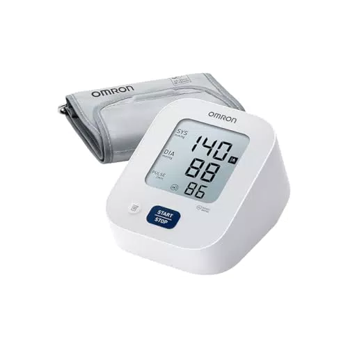 OMRON X2 Basic Moniteur de tension artérielle automatique avec détection des pulsation cardiaques irrégulières et guide d'enroulement du brassard + Adaptateur secteur universel OMRON