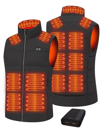 Techstuph Gilet Chauffant pour Homme avec 15 Zones de Chauffage