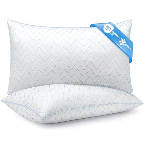 TESQ Oreiller moelleux et respirant avec fibres polyester, confort et soutien optimal