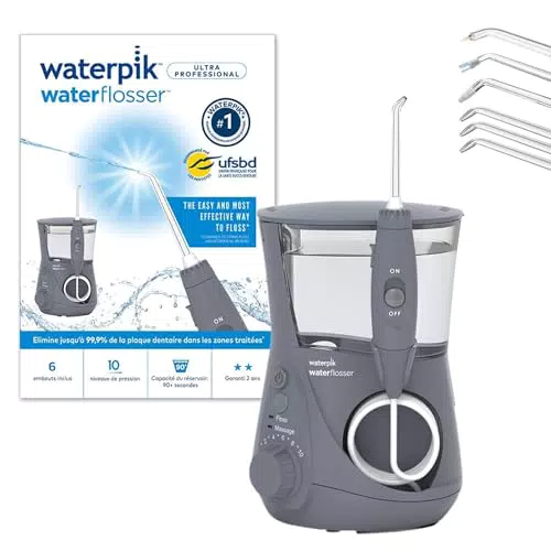 Waterpik Hydropulseur Ultra Professional Jet Dentaire WP-660EU avec 10 Niveaux de Pression
