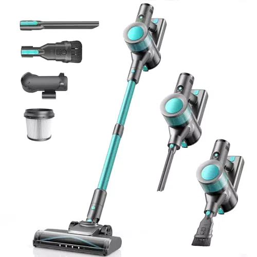 Ziaggnar Aspirateur Balai sans Fil Puissant avec Écran LED, Silencieux 3 en 1