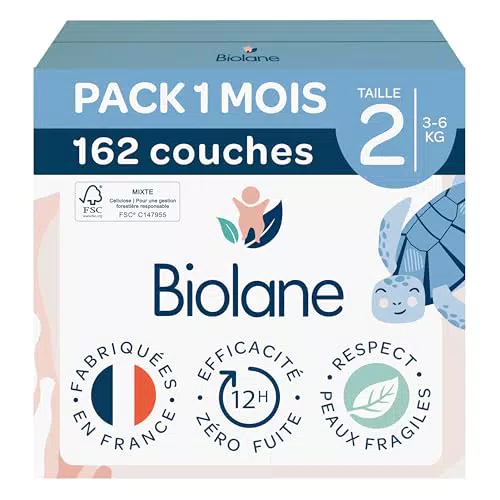 Biolane - Couches ultra-absorbantes pour peaux sensibles, confort et protection
