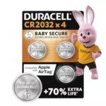 Duracell CR2032 Pile Bouton Lithium 3V Longue Durée Technologie Sécurité Enfant