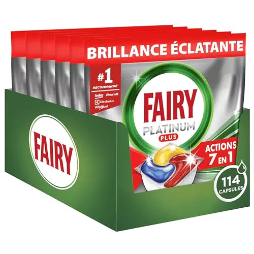 Pastilles Lave-Vaisselle Fairy Platinum Plus Tout-en-1 Citron