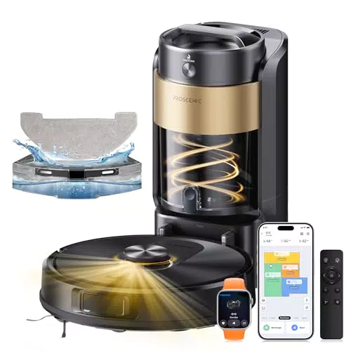 Proscenic Q20 Plus Robot Aspirateur Laveur avec Station de Vidage Automatique