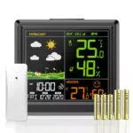 Station météo sans fil intérieur extérieur avec thermomètre hygromètre LCD